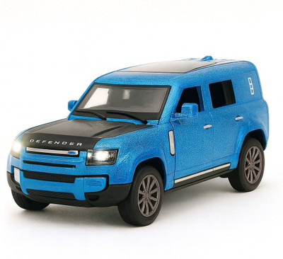 crezor toys Land Rover Defender Collectible 1:32 Die-Cast Car Model with Pull Back(Blue)