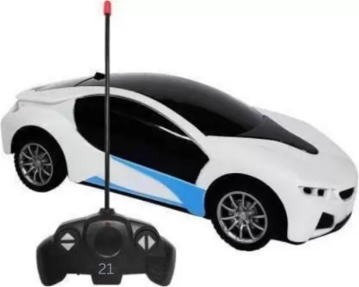 AS TRADERS Remote Control car with Famous 3D Light and Forward and Backward Function14(White)