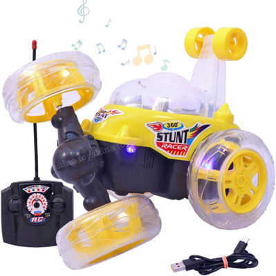 Xcillince Toys Big Stunt Car Toy with USB Cable & Remote with Demo Feature(ASSORTED)
