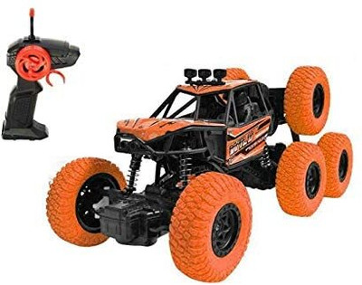 Nickspool Rock Climber Car, 8 Wheels Climbing Car (1 Pc / Remote Battery Not Included)(Orange)