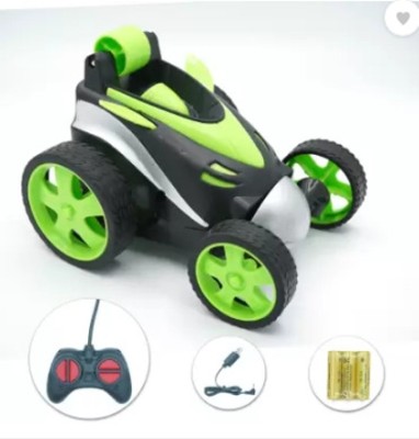 Tenmar Four-Way Small Remote Control Stunt Car (Green)(Multicolor)