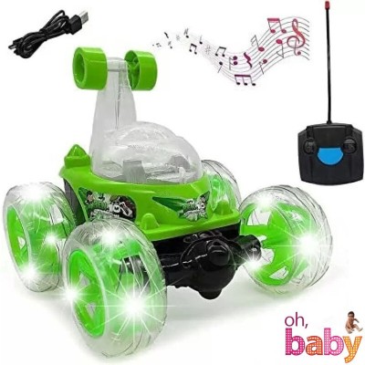 KBNBS Remote Control RC Stunt Car Kids Toy(Green)