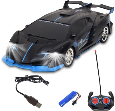 WISHKEY Remote Control Super High Speed Racing Car With Stylish Looks & Modern Design,RC Vehicle Toy For Kids(Black, Blue)