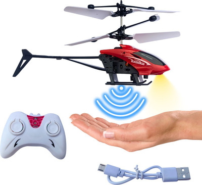 SInghArena Remote Control Helicopter Toy with Hand Sensor, Dual Propeller & USB Charger(Multicolor)