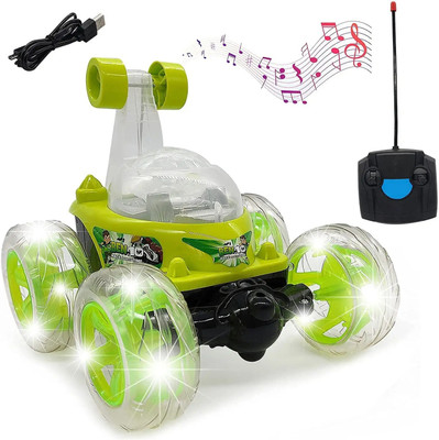 Goyal's Remote Control Acrobatic 360° Stunt Car with Music & Lights and Charger for Kids(Multicolor)