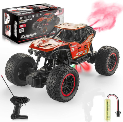 Aavkar creation Remote Control Metal Car for Kids with Mist Smoke Effect Monster Truck big size(Multicolor)