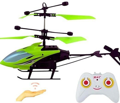 Vezimon RC Flying Helicopter with Gravity Sensor, rc Helicopter(Green)