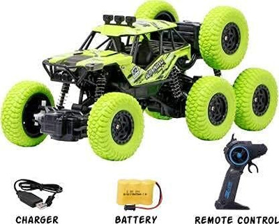 NIYAMAT 8 Wheel Rock Crawler Remote Control Car 1:18 Scale Monster Truck Toys(2023)(Green)