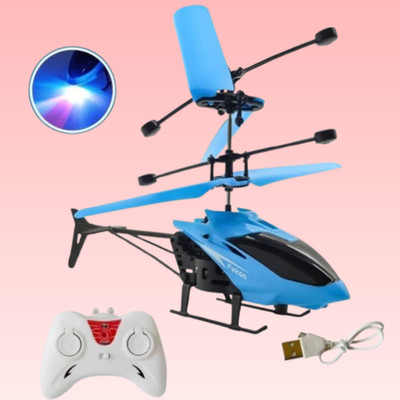 JOYWHIZ Toy Charging Helicopter with 3D Light Toys Exceed08(Multicolor)