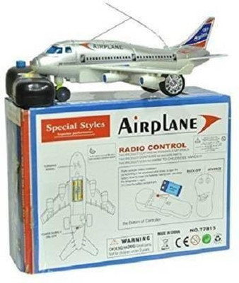 SavanShree Airplane Toy Radio Control Running Plane/Moving Aeroplane with Light(Multicolor)