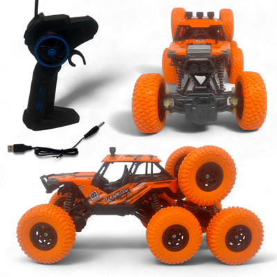 Aavkar creation 8 Wheel Rock Crawler Remote Control Car 1:18 Scale 4WD Climber Racing toy(Multicolor)