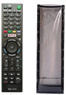 Paril (Remote+Cover) Tv Remote compatible for Sony Smart led/lcd Tv TvR-11 RC With PU Leather Protective Cover( EXACTLY SAME REMOTE WILL ONLY WORK) Remote Controller(Black)