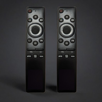 Narayan enterprises Remote Compatible with LED Tv Combo of 2 Samsung Remote Controller(Black)