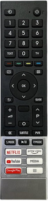 miracles in hand MIH95024SL Non-Voice SMART LED TV Remote Compatible with Model NO: CT-95024 Toshiba Remote Controller(BLACK/SILVER)