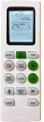 ERNIL AC Remote Compatible for (5-in-1/TURBO, Conv Button) Blue Star Ac Remote (With Back Light) (Your Old Remote Must be Exactly Same) Remote Controller(White)