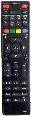 Rohit Electronics Remote Control Compatible for  HD Set Top Box GTPL Remote Controller(Black)