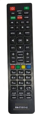 Akshita RM-IT1511+2 Compatible For LED TV Universal Remote Control INTEX Remote Controller(Black)