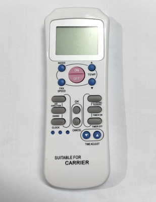 Harsh Enterprises Suitable for Carrier AC wih multi function mode  Split AC Remote control with Battery Free Carrier Remote Controller(White)
