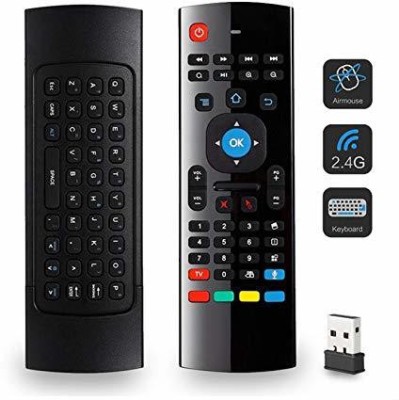 Orlov Smart Universal TV Remote Air Mouse, Wireless Keyboard Fly Mouse 2.4GHz Wireless Multi-device Keyboard(Black)