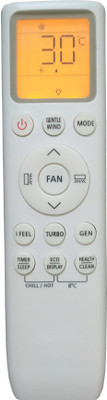 LipiWorld 241A AC Backlight Remote Control with Display Light Compatible For  TCL AC Remote Controller(Grey)