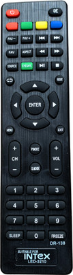 MechFox Television Remote Control Compatible for LED/LCD TV Model No.3210 | RM-65B| INTEX Remote Controller(Black)