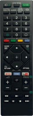 NixGlobal SO-NY Remote with NETFLIX and YOUTUBE Function Compatible for SONY SMART LED LCD TV Remote Controller(Black)