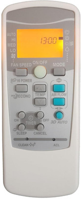 BhalTech 25 (3D Auto) AC Remote With Display Light Backlight Compatible For  Mitsubishi AC Remote Controller(Grey)