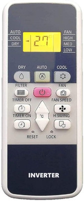 Kpdp Remote Compatible for Hitachi Ac Remote Remote with Backlight (AC-220) Suitable with Hitachi Inverter Split Ac Remote Remote Controller(White)