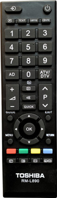 MechFox Television Remote Control Compatible for LED/LCD TV Model No.890 | RM-83B| TOSHIBA Remote Controller(Black)