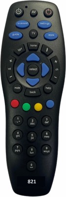 Upix 821TS DTH Remote (Without Recording) Tata Sky DTH Set Top Box (EXACTLY SAME REMOTE WILL ONLY WORK) Remote Controller(Black)