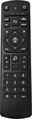 Ehop Compatible Remote for Fiber Box Remote Without Voice Command 2B-HDF JIO Remote Controller(Black)