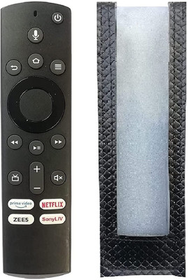 BhalTech LED TV PU Leather Case Cover Perfect Fitting Specially Designed Fully Protective Remote (Only Remote Cover) Pls Check Your Remote Dimensions Compatible Onida TV Remote Controller(Black)