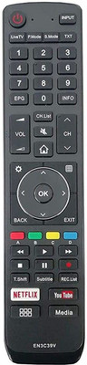 Emmar Shoppe Remote Compatible for  Smart TV LCD/LED No. EN3C39V (No Voice Command) Vu Remote Controller(Black)