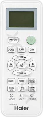 Xeovox haier 131 AC Remote Replacement for Original  Split / Window AC Remote Haier Remote Controller(White)
