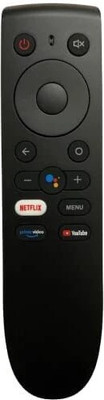 hybite y Remote Compatible For Smart 4K Android tv with Youtube Prime Video Hotkeys OnePlus Without voice Remote Controller(Black)