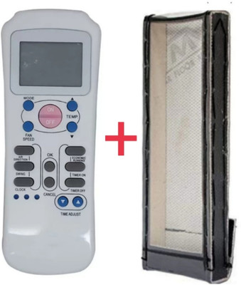Paril (Remote+Cover) Ac Remote compatible for Carrier Ac Re-82 With PU Leather Protective Cover( EXACTLY SAME REMOTE WILL ONLY WORK) Remote Controller(Black)