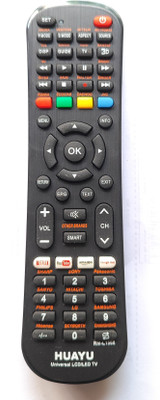 Harsh Enterprises Huayu Universal LCD LED TV Remote control Suitable for all types Huayu models Smart remote control with Free Battery VU Remote Controller(Black)
