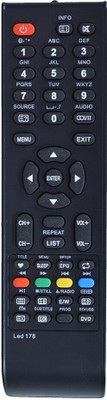 RESORB LED 178 Remote Control for LED or LCD TV Compatible with Micromax LED / LCD TV Remote Control (Same Model Only) Remote Controller(Black)
