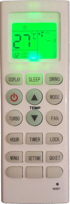 LipiWorld 36C AC Remote Control with Display Light Backlight Compatible For  Lloyd AC Remote Controller(Grey)