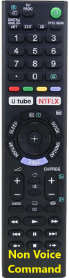MIFKRT Remote Control Compatible for Sony LED Smart TV 4k Without Voice Sony Bravia TV, RM-L1370 NON VOICE & NON GOOGLE ASSISTANT Remote Controller(Black)