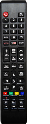 ERNIL LED/LCD Tv Remote Compatible for Smart Eairtec/Treeview/Wisdom Smart Led/LCD Tv with(LIVETV Button) Netflix & YouTube Remote Controller(Black)
