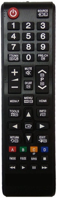 NixGlobal S-SUNG Small1 Universal Remote Compatible with SAMSUNG SMART LED LCD TV Remote Controller(Black)