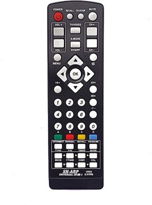 PP REMOTE UN-33 FOR CRT TV ( 26 IN 1) COMPATIBLE TO SHARP Send old remote photo Remote Controller(Black)