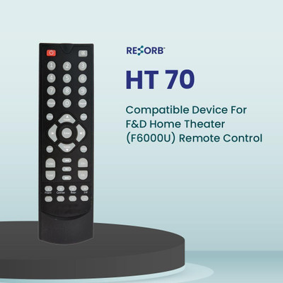 RESORB HT 70 Home Theater Remote Compatible for F&D Home Theater System Remote Compatible for F&D Home Theater System Remote Control Model No :- F6000U Remote Controller(Black)