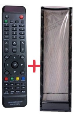 Paril (Remote+Cover) Tv Remote compatible for Intex Smart led/lcd Tv (TvR-37 RC) With PU Leather Protective Cover(NO Voice Command)(Same remote Only will work) Remote Controller(Black)