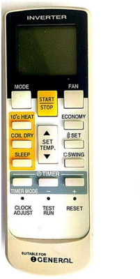 Ethex ® Re-107B Ac Remote compatible for Ogeneral Inverter Ac (Match all functions with your Remote before placing order) ( check all images) Remote Controller(White)