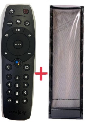 Ethex C-31 New TvR- 117 Remote With cover (Remote+Cover) Remote compatible TATA sky HD set top box remote Remote Controller(Black)