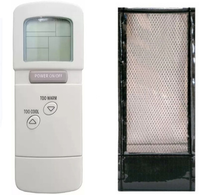 Ethex C-7 Re-14 Remote With cover (Remote+Cover) Ac Remote compatible for Voltas/Mitsubishi Ac Remote Controller(White)