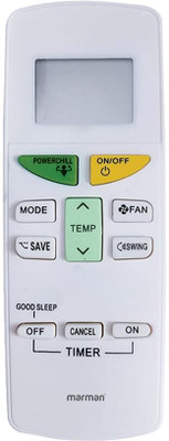Marman Compatible with Daikin AC Remote ARC470A25 Model 132A Suitable for 1 | 1.5 | 2 ton Split or Window AC - Match Remote Key by Key with Existing Daikin Air Conditioner Remote Controller(White)
