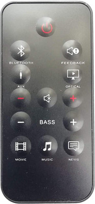 TIZOQ Remote Control Compatible for JBL Sound Bar Soundbar Cinema (186) JBL Sound Bar Soundbar Cinema Remote Controller(Black)